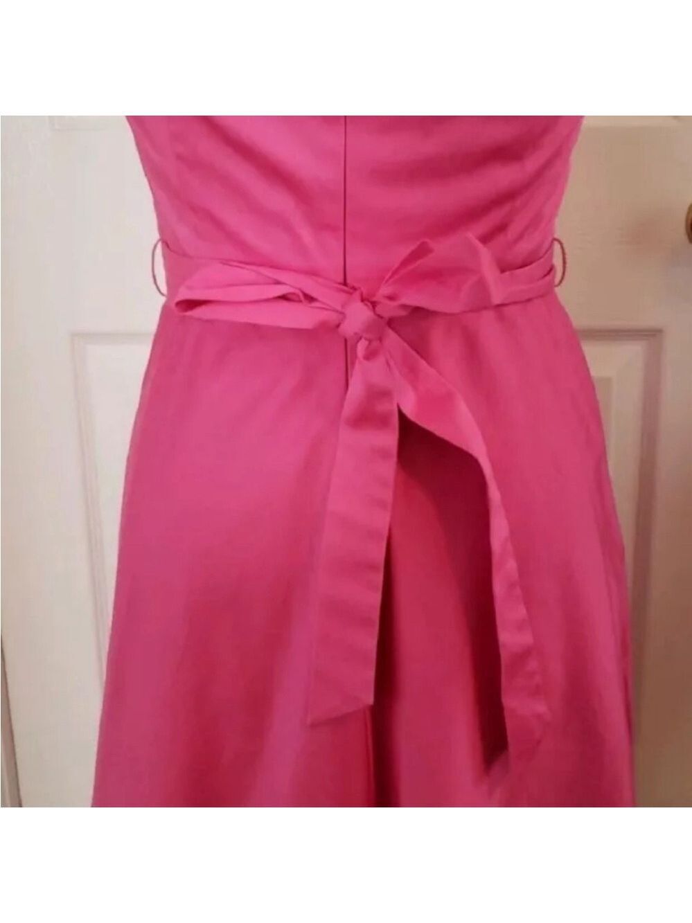 Chaps Ladies sleeveless A Line Dress Size 12 Maui Hot Pink NWT - Picture 5 of 6